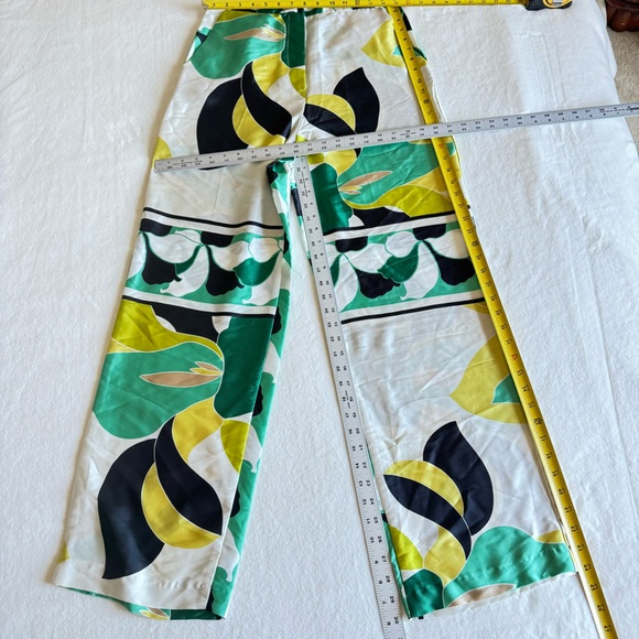 ZARA Botanical Wide Leg Pants White Size medium New With Tags. #12 - Picture 12 of 15